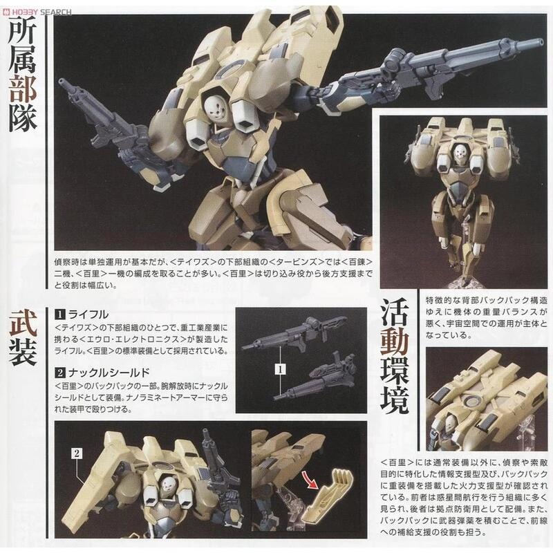 (大鳥叔叔模型)BANDAI鋼彈1/144 HG IBO#005 鐵血孤兒 百里-細節圖3