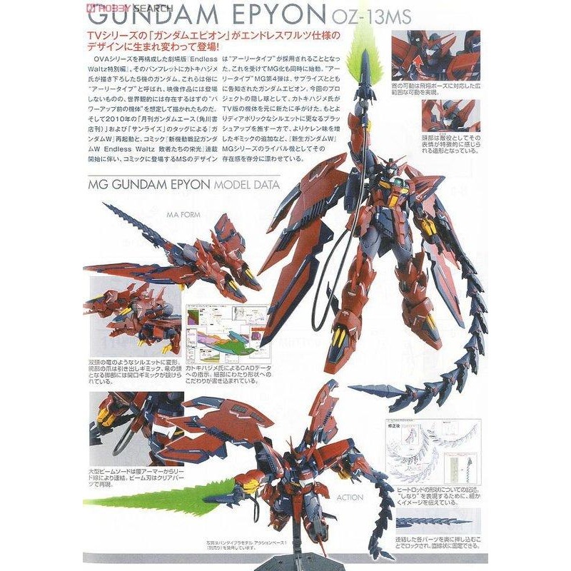 (大鳥叔叔模型)BANDAI 鋼彈1/100 MG GUNDAM EPYON 次代鋼彈 雙頭龍 艾比昂 EW-細節圖3