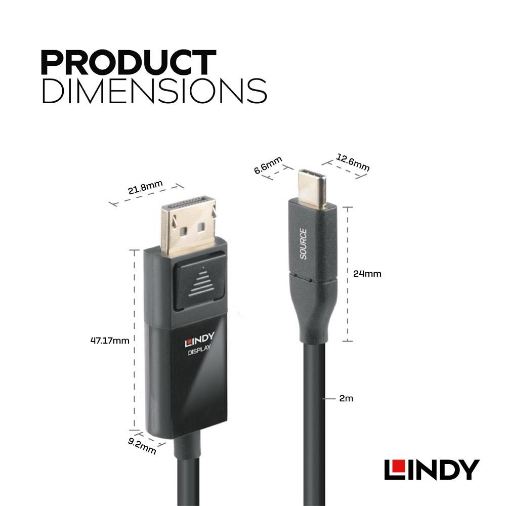 【LINDY】林帝 主動式USB3.1 TYPE-C TO DISPLAYPORT HDR轉接線-細節圖3