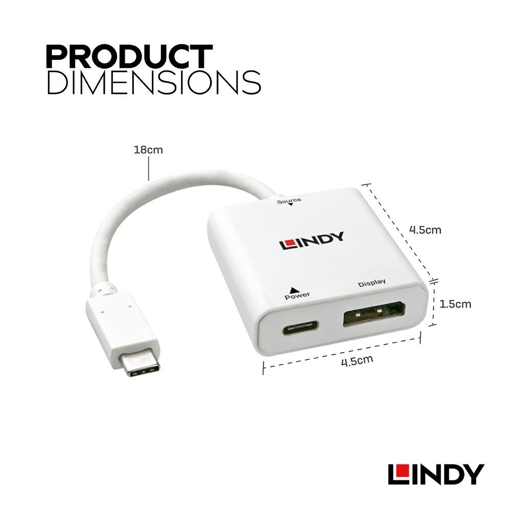 【LINDY】林帝 USB 3.1 TYPE-C TO DP 轉接器含PD功能-細節圖2