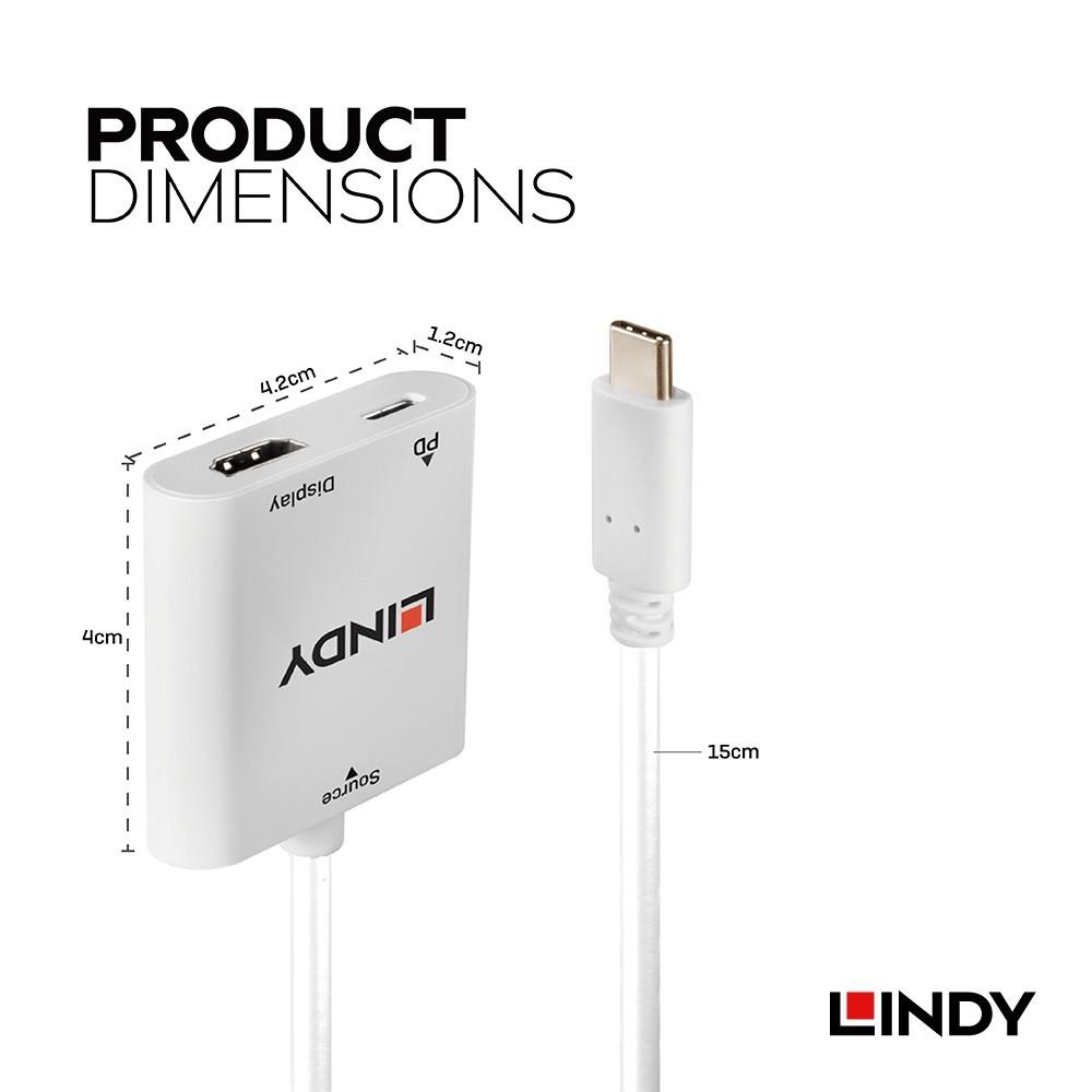 【LINDY】林帝 主動式USB3.1 Type-C to HDMI2.0 4K/60Hz轉接器帶PD功能-細節圖3