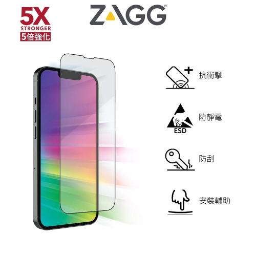 【美國ZAGG】萊因認證抗藍光 舒眼款 iPhone 14 Pro 6.1吋 滿版鋼化玻璃保護貼