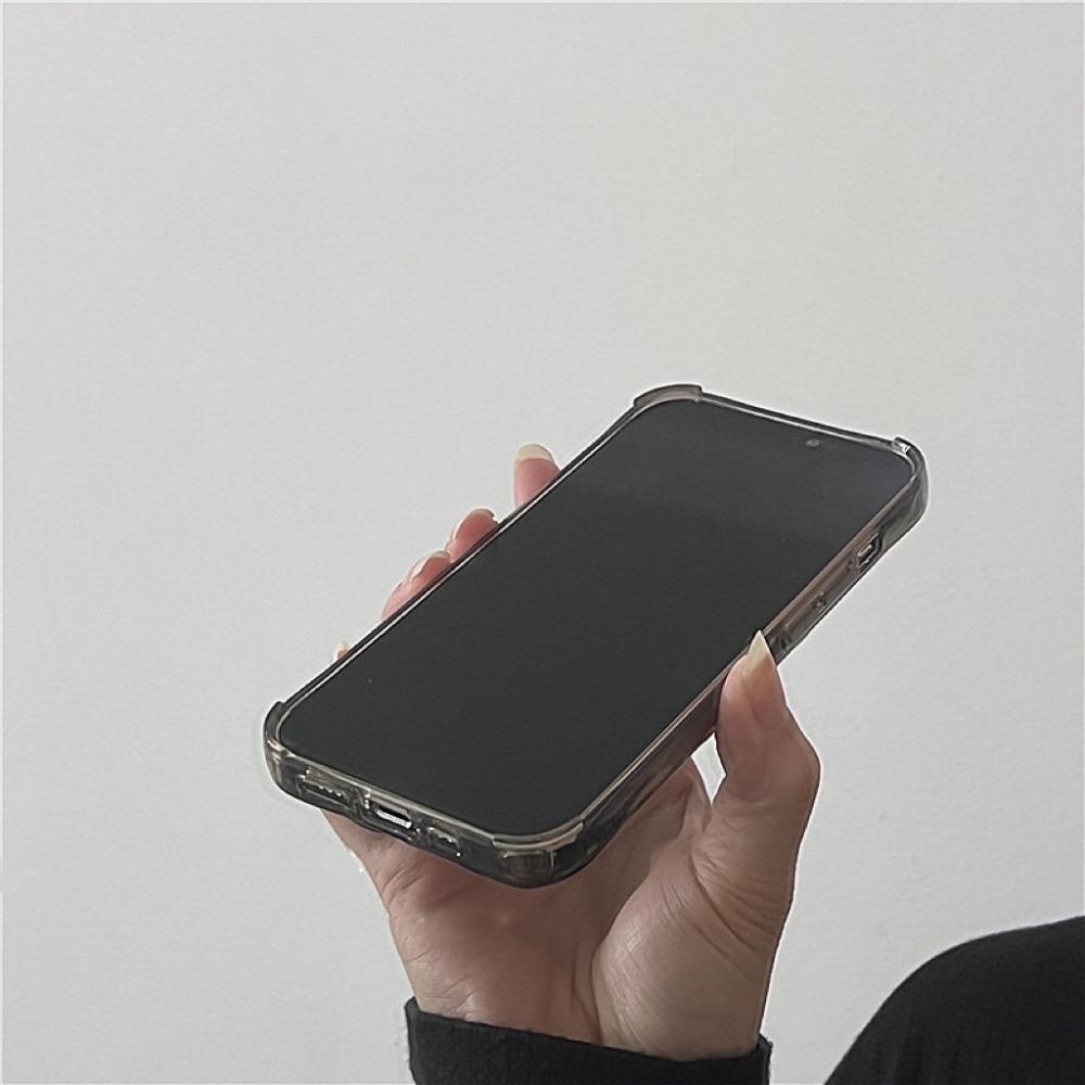iphone 11 12 13 14 pro max 冷淡風立體透黑編織手機殼 羽絨 軟殼 冰塊手機殼 方格 小眾款-細節圖6