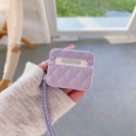 airpods 1 2 3 代 pro pro2 小香風菱格紋耳機保護套 皮革耳機包 仿羊皮耳機套 蘋果耳機保護 短掛繩-規格圖11