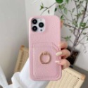 iphone 11 12 13 14 pro max 高級皮革插卡指環手機殼 半包 荔枝紋 奶茶色 放卡片 i14-規格圖10
