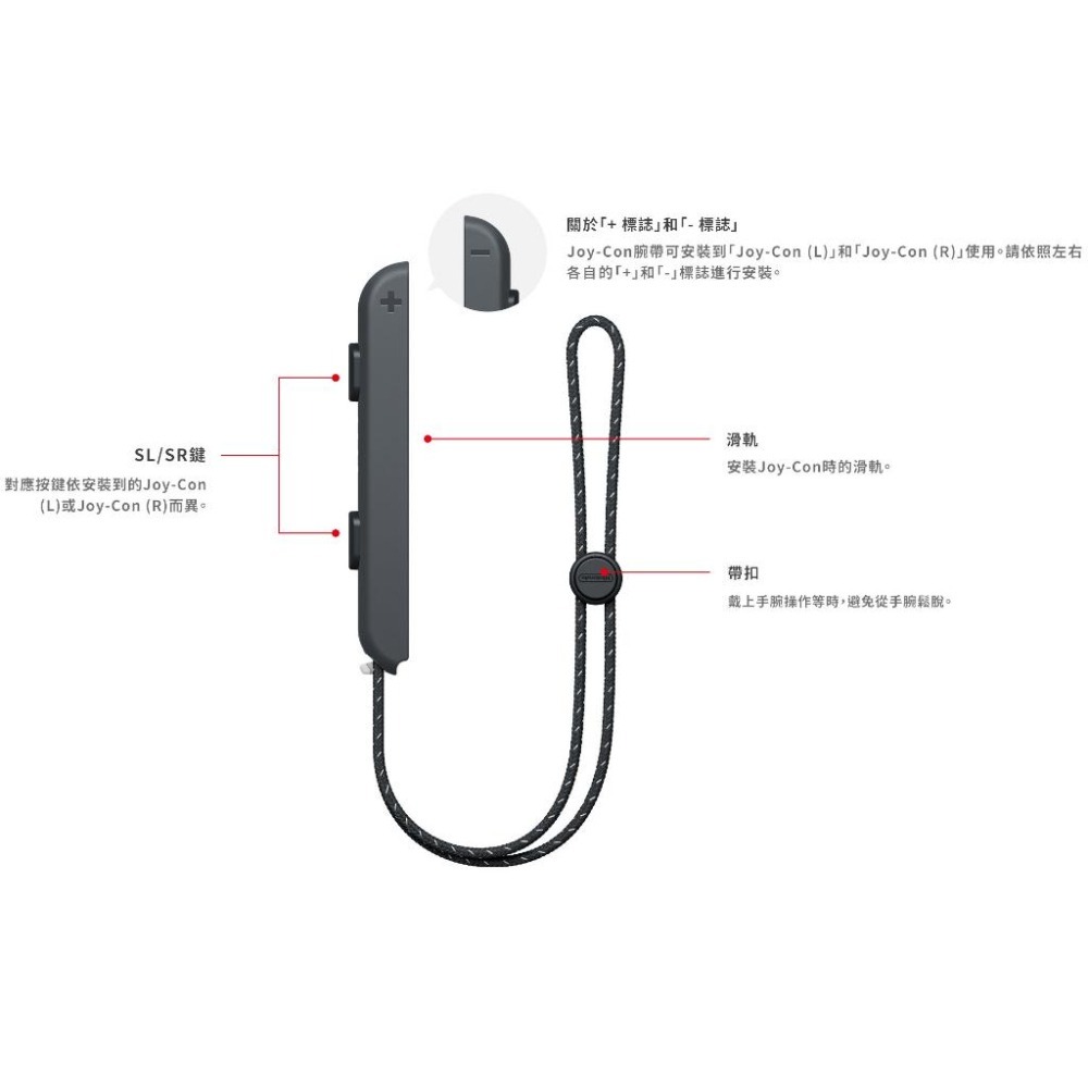 【NS週邊】 任天堂原廠 Switch OLED Joy-Con 腕帶 黑色 左右手【2入一組 裸裝新品】台中星光電玩-細節圖4