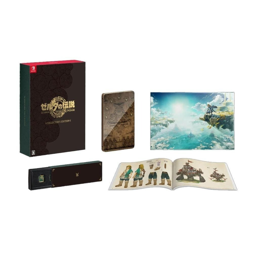 【豪華版升級包】 NS Switch 薩爾達傳說 王國之淚 限定版【美術書＋鐵盒＋海報＋徽章】全新品【不含遊戲】台中星光-細節圖3