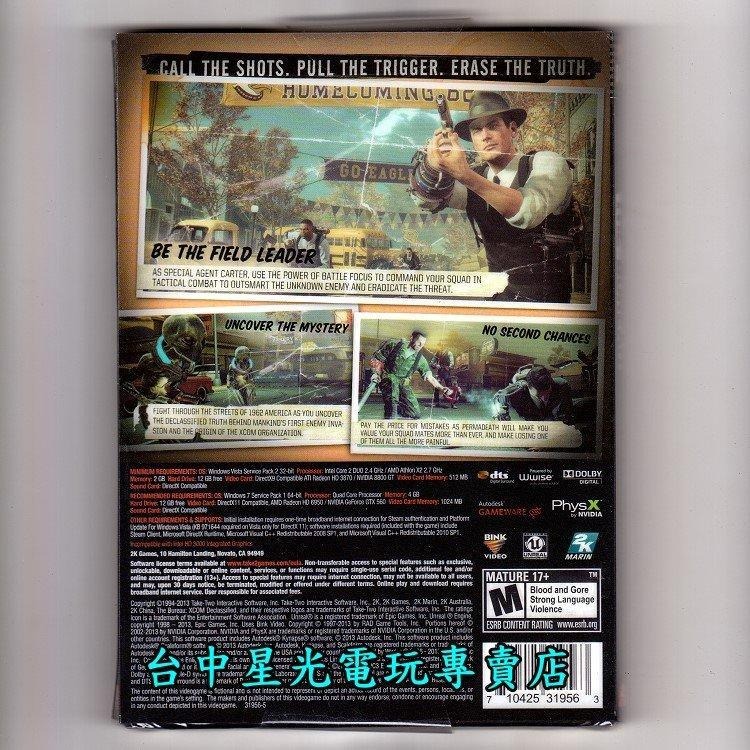 PC正版遊戲片 The Bureau 當局解密 XCOM 英文美版全新品【台中星光電玩】-細節圖2