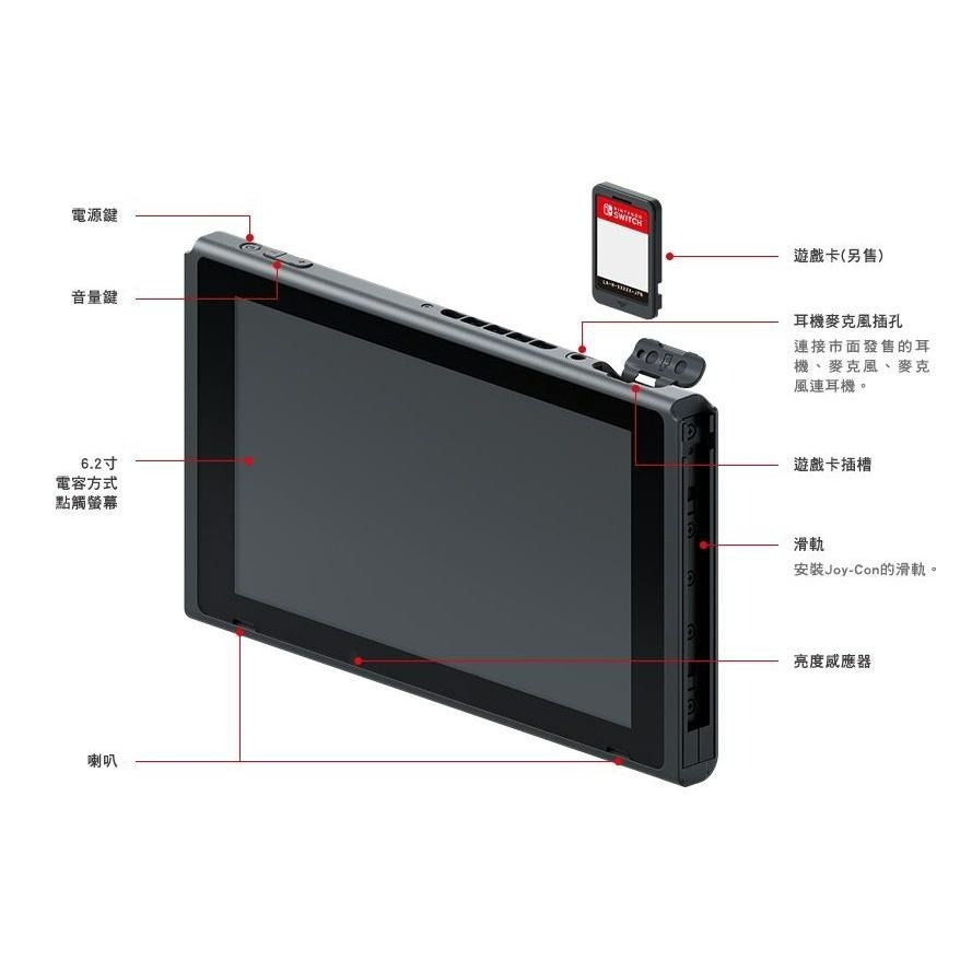 NS Switch 【電力加強版】 電光紅藍色 NS主機＋Game & Watch 薩爾達傳說【雙主機優惠】台中星光電玩-細節圖3