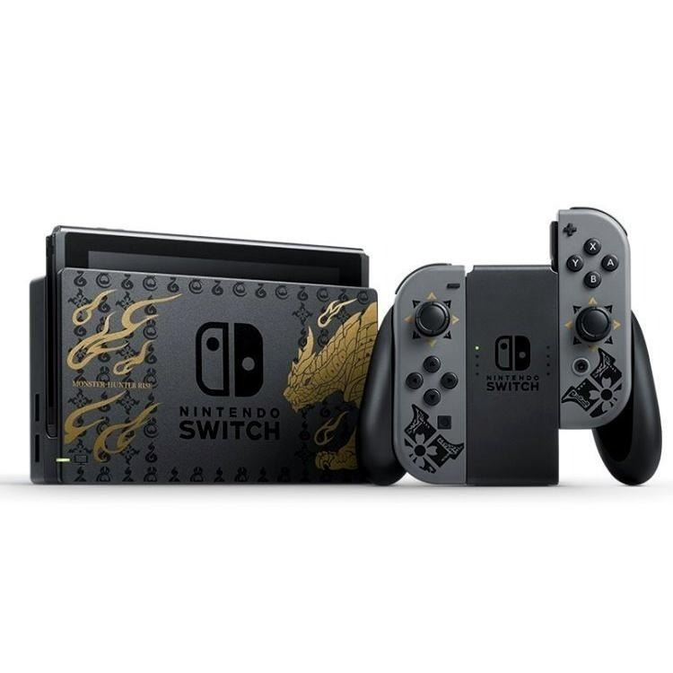 Nintendo Switch NS主機 魔物獵人 崛起 限定機 電力加強版＋玻璃貼 【附手機支架不含遊戲】台中星光電玩