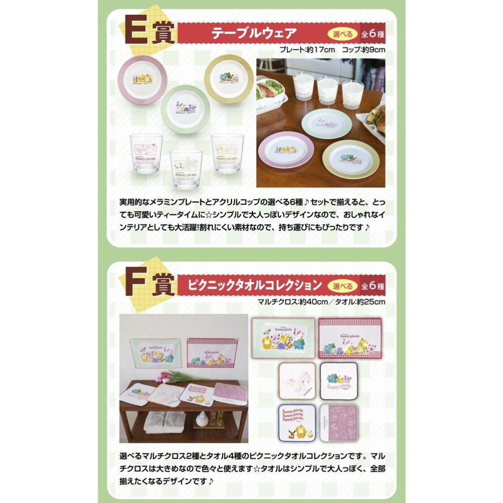 全新代理版【整組包套 90抽】 一番賞 寶可夢 Pokemon anytime Sunny Picnic 陽光野餐-細節圖4