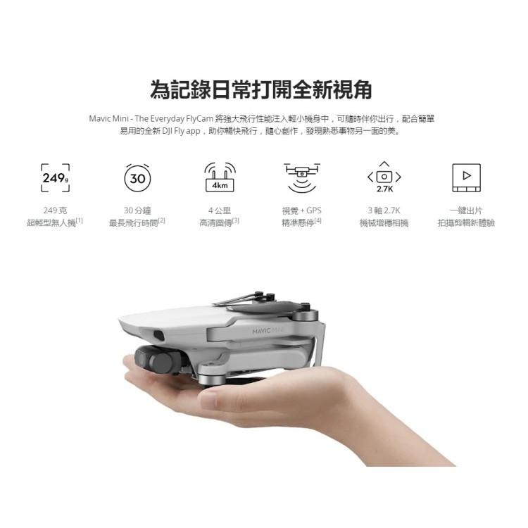 DJI 空拍機 DJI 大疆 Mavic Mini 暢飛套裝 【台灣公司貨】全新品【台中星光電玩】-細節圖5