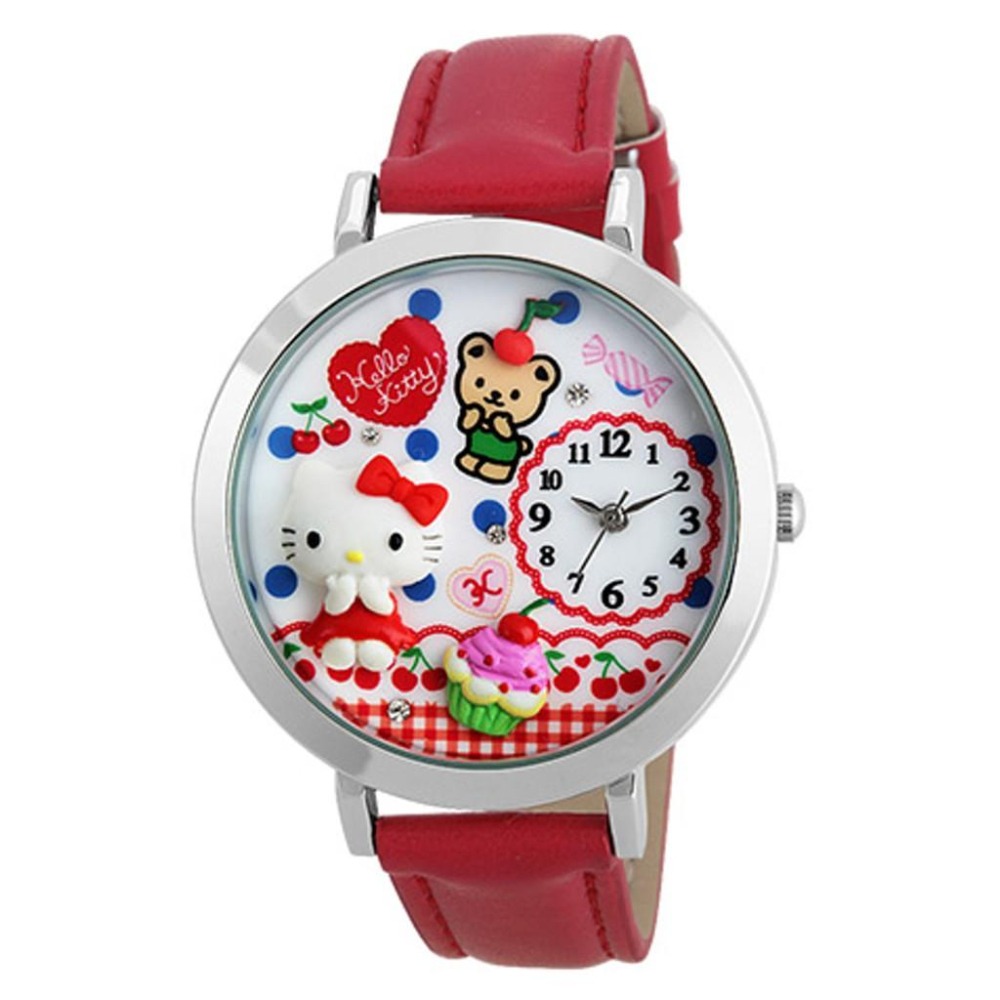 Hello Kitty 手錶 糖果錶 紅色 櫻桃瑪芬點心時刻【日本製】日本限定【MJSR-F06】台中星光電玩-細節圖3