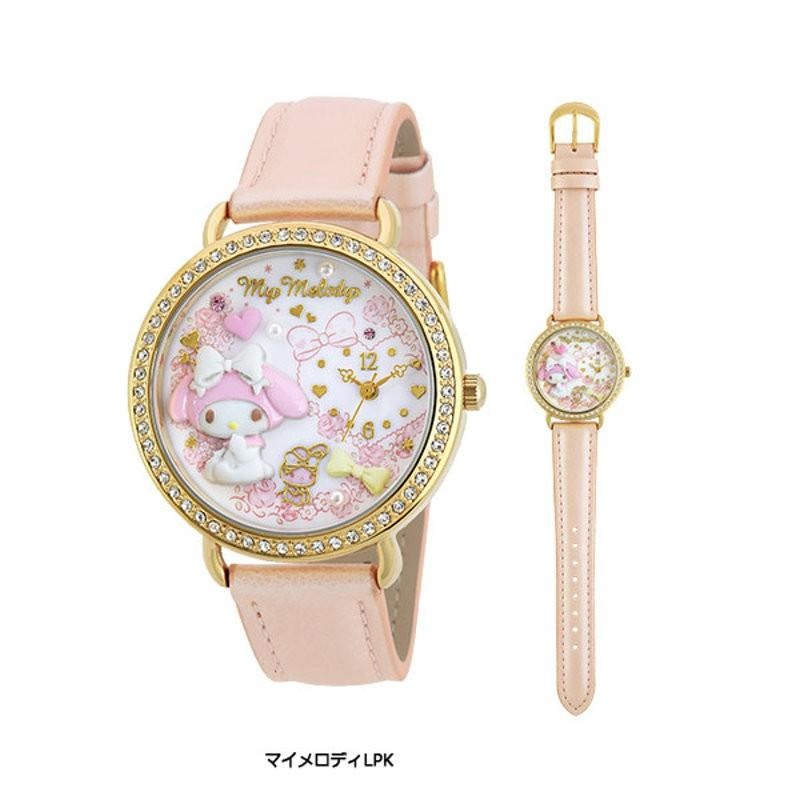 美樂蒂 Melody 鑽石邊框 手錶 糖果錶 薔薇粉紅 兔兔玩偶時光【日本製】日本限定【MJSR-M07】台中星光電玩-細節圖3