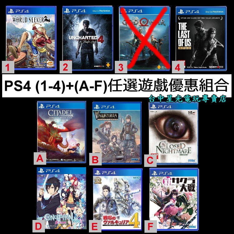 【PS4原版片】 PS4遊戲 任選三片出清優惠價 最後生還者 秘境探險4 航海王 中文版全新品【台中星光電玩】-細節圖2