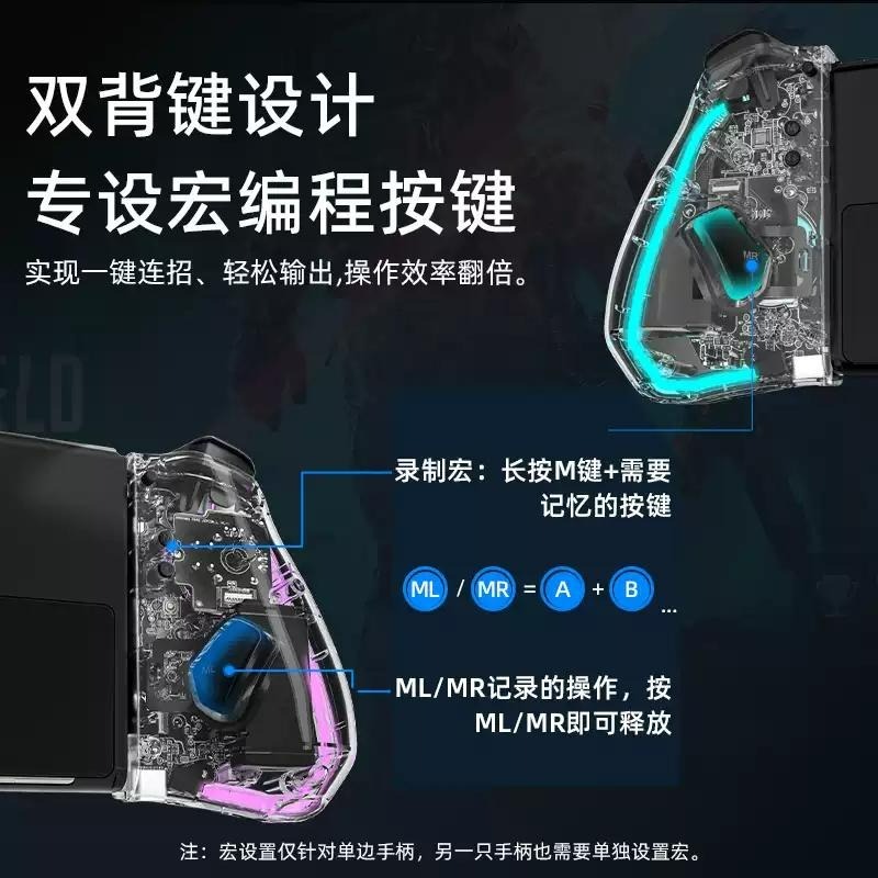 L762【二代菁英版】 NS Switch 良值 Joy-Con 左右手控制器 雙手把 電競級 【透黑色款】台中星光電玩-細節圖6