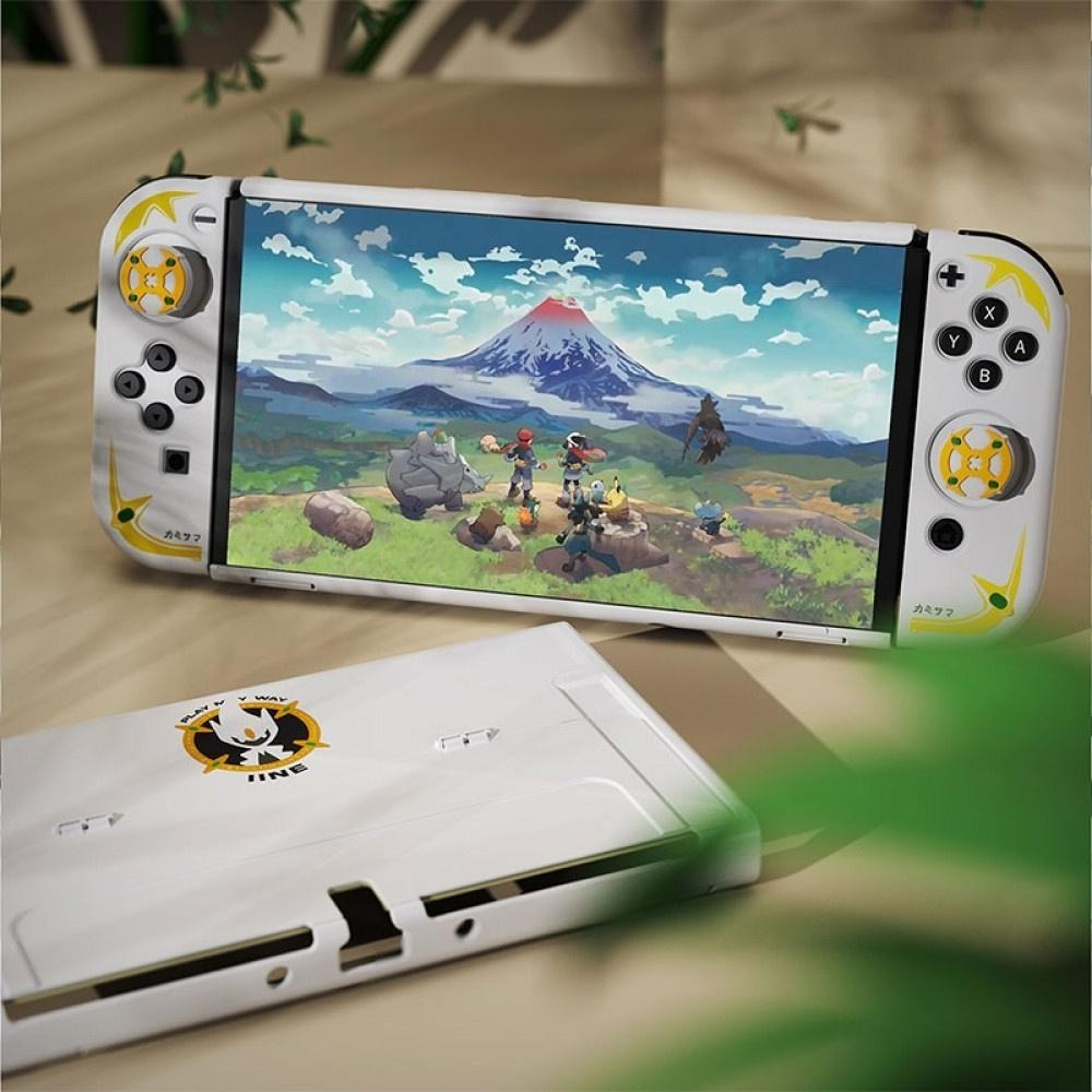 【NS周邊】良值 Switch OLED 保護套組 Joy-Con 果凍套＋類比套＋主機殼 寶可夢阿爾宙斯 主題【星光】-細節圖6