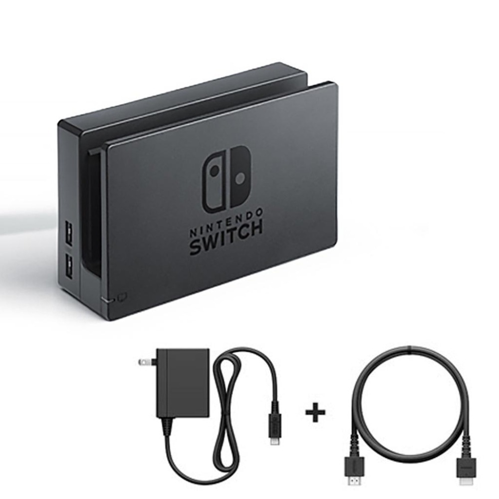 新增有線網路孔【NS週邊】Switch OLED 黑色 原廠主機底座 充電＋變壓器＋HDMI 【台灣公司貨 裸裝新品】-細節圖4