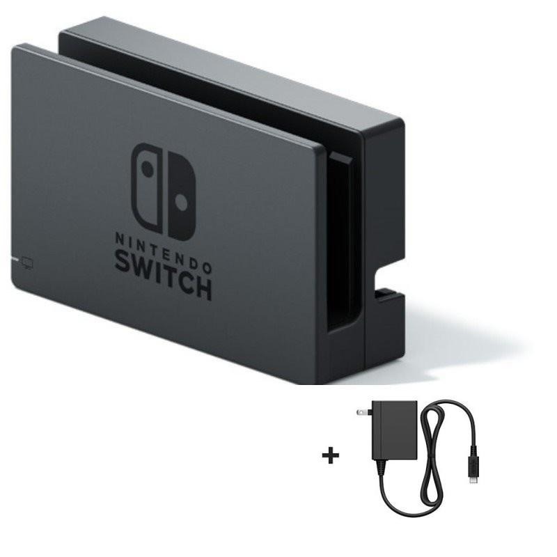 Nintendo Switch 原廠主機底座擴充組 充電套件 底座＋原廠變壓器 【台灣公司貨 裸裝新品】台中星光電玩-細節圖3