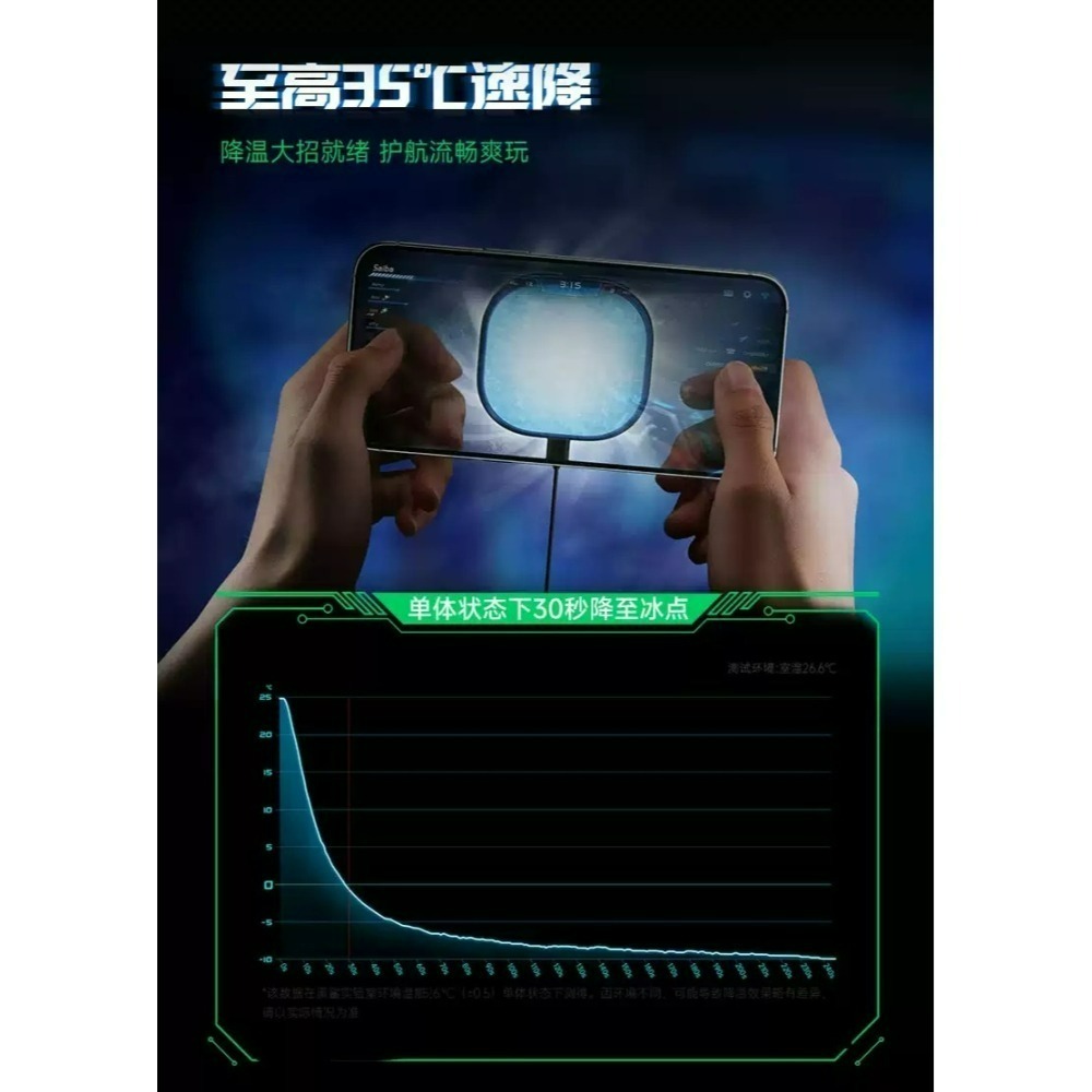 【Black Shark 黑鯊】 冰封制冷散熱背夾 3 Pro 磁吸版 手機散熱 製冷 降溫 手遊電競【黑/白】星光-細節圖7
