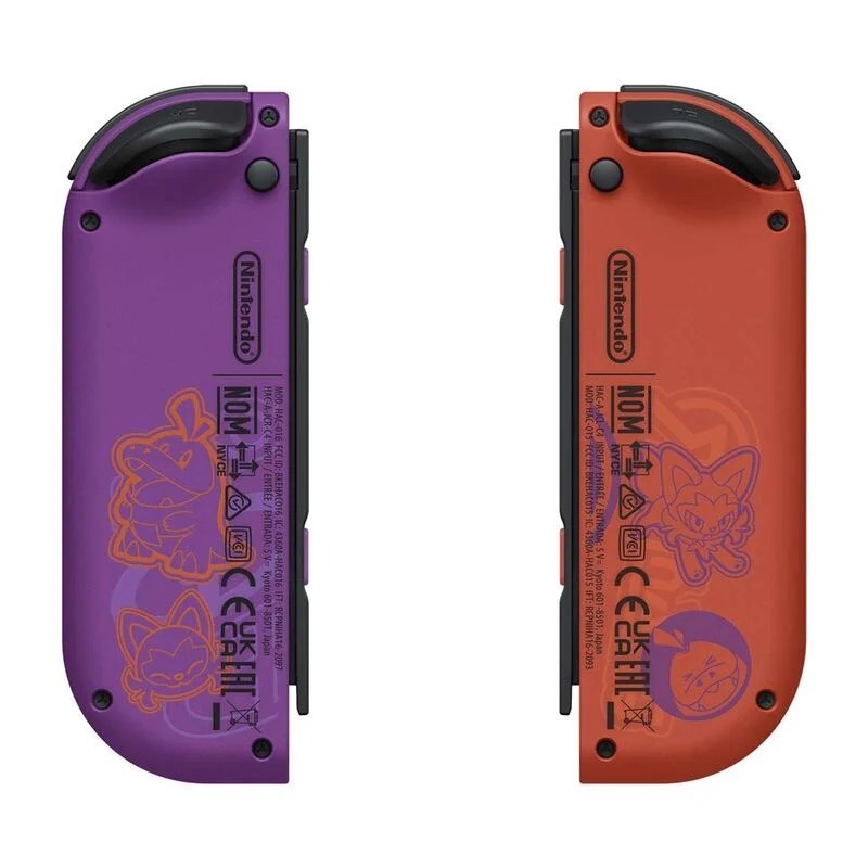 【NS週邊】 Switch OLED 寶可夢 朱/紫 Joy-Con ＋TPU保護殼 左右手控制器【裸裝新品】-細節圖4
