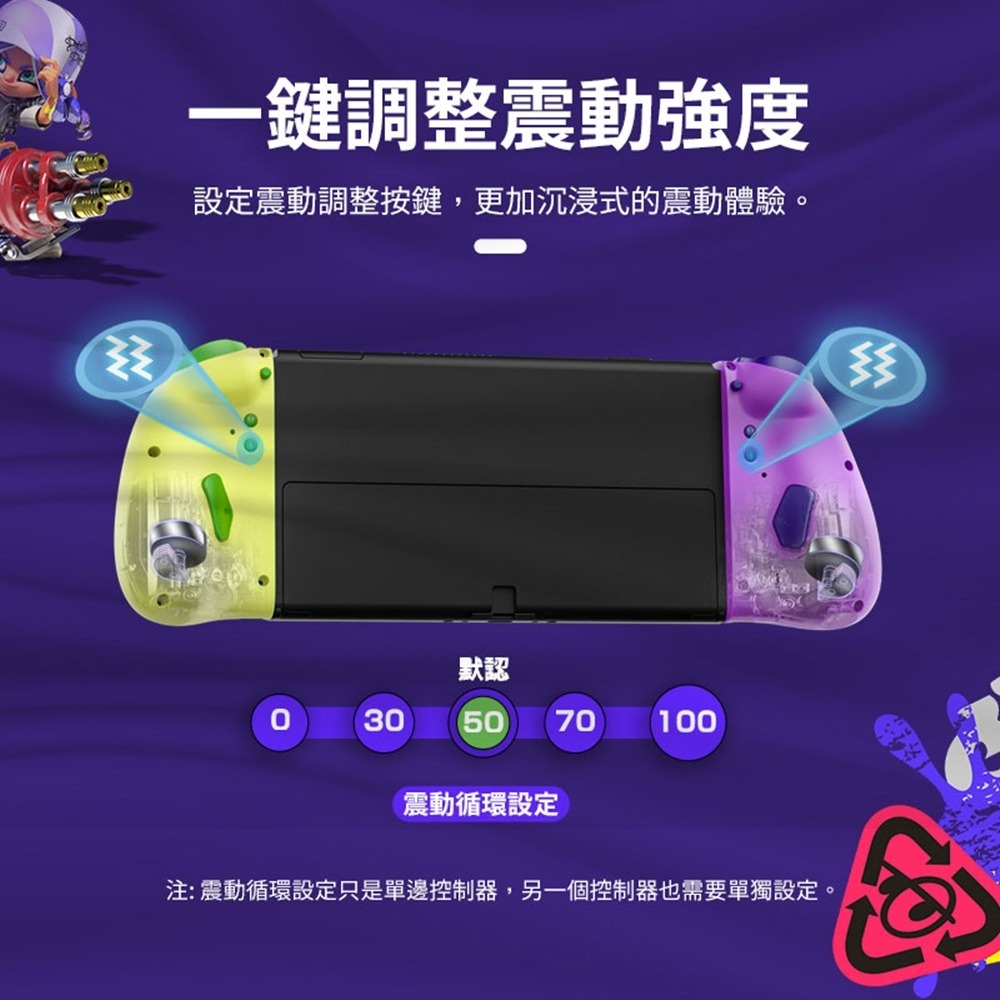 L767【菁英版】 NS Switch 良值 Joy-Con 斯普拉遁 漆彈主題 三代菁英手把 【台中星光電玩】-細節圖11