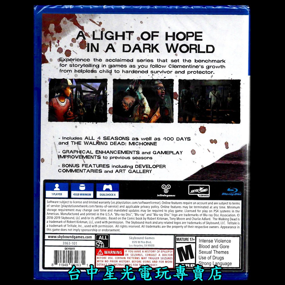 【PS4原版片】☆ 陰屍路 1-4大合集 Walking Dead 殭屍 ☆ 中文版全新品【台中星光電玩】YG-細節圖4