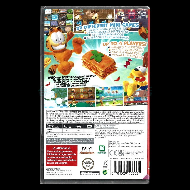 【NS原版片】☆ Switch 加菲貓千層麵派對 桌遊 多人對戰 ☆ 中文版全新品【台中星光電玩】YG-細節圖4