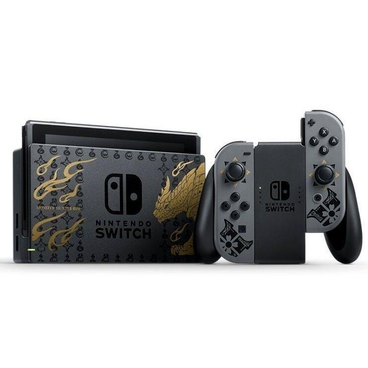 電力加強版【NS主機】 Switch 魔物獵人 遊戲同捆 限定機 崛起＋破曉 DLC 公司貨 【台中星光】-細節圖3