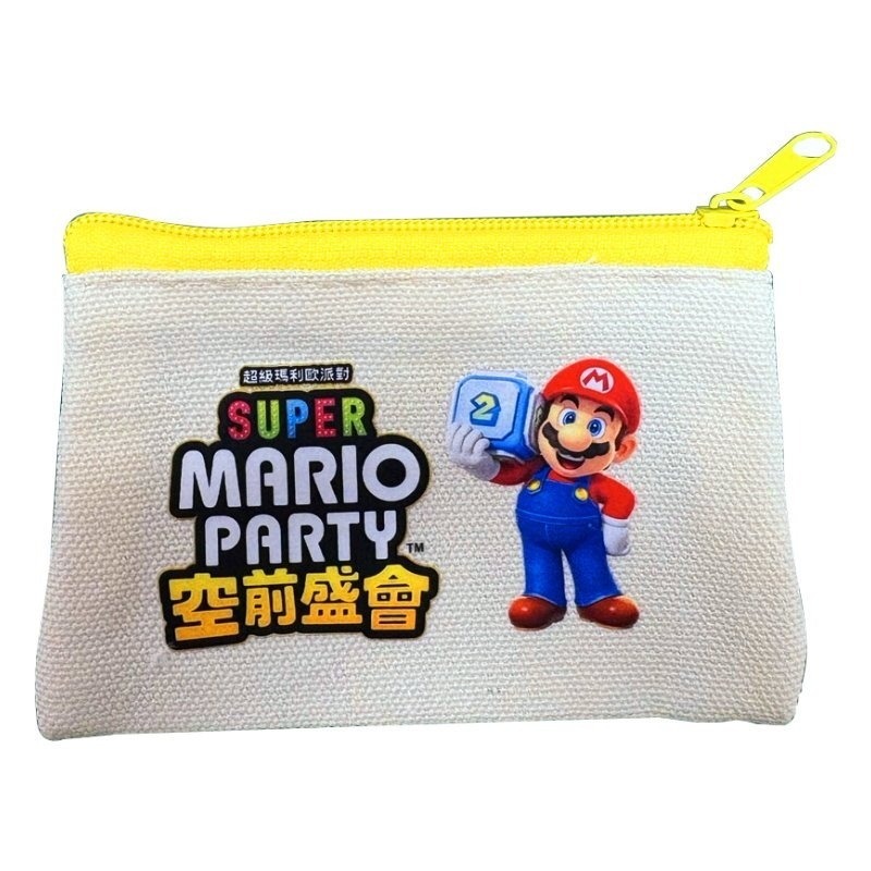 現貨【特典商品】☆ 超級瑪利歐派對 空前盛會 掛旗＋帆布零錢包 ☆全新品【台中星光電玩】-細節圖2