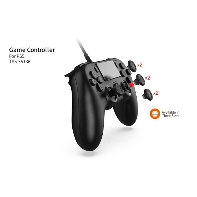 【PS5周邊】控制器 DOBE PS5有線手把 2.4米 連發 巨集自定義 LED燈光 黑色 TP5-35136【星光】-細節圖8