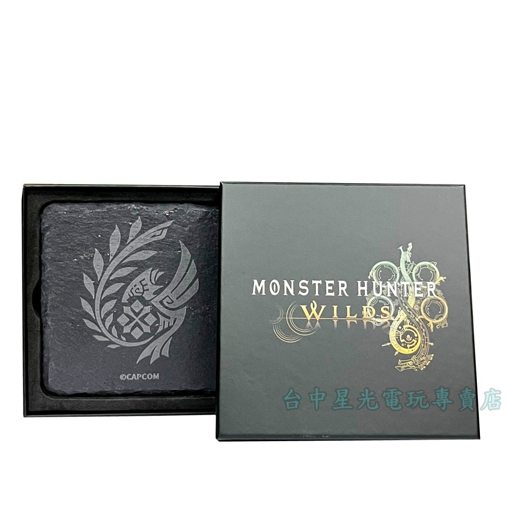 【特典商品】☆ 魔物獵人 荒野 MH Wilds 鐳雕石板 杯墊 【不含遊戲】☆全新品【台中星光電玩】-細節圖5