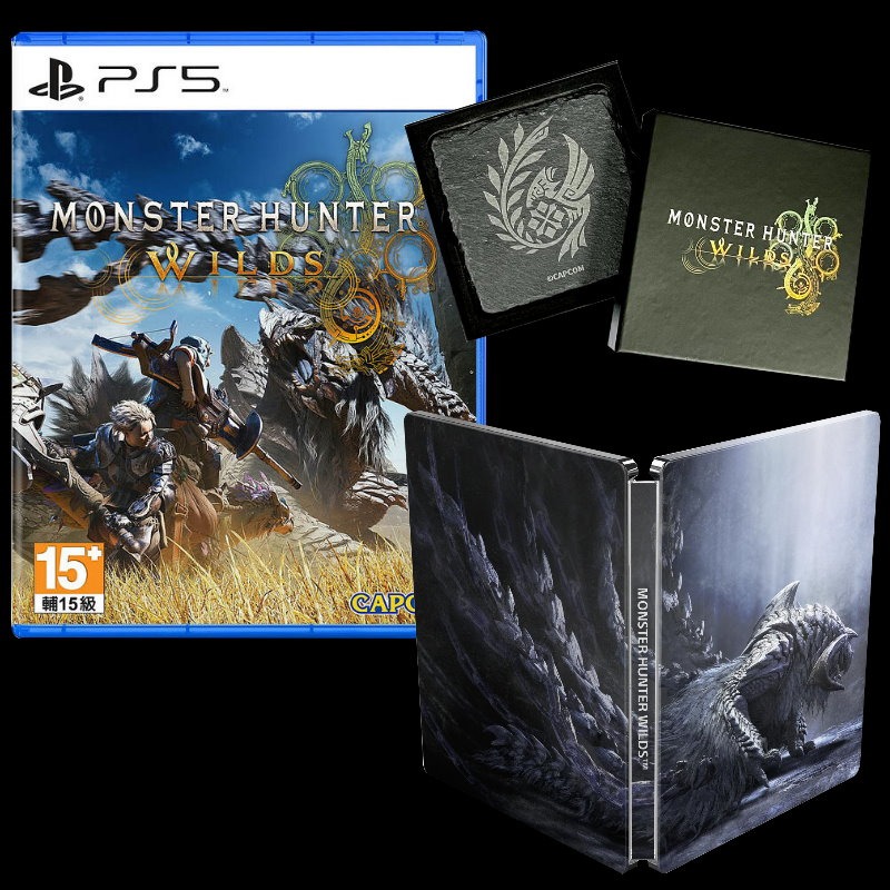 現貨 限定版 含特典【PS5原版片】☆魔物獵人 荒野 MH Wilds + 鐳雕石板 杯墊 ☆中文版全新品【台中星光】-細節圖3
