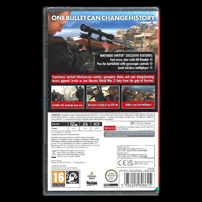 現貨【NS原版片】☆ Switch 狙擊精英4 狙擊之神4 狙擊菁英 ☆中文版全新品【台中星光電玩】-細節圖4