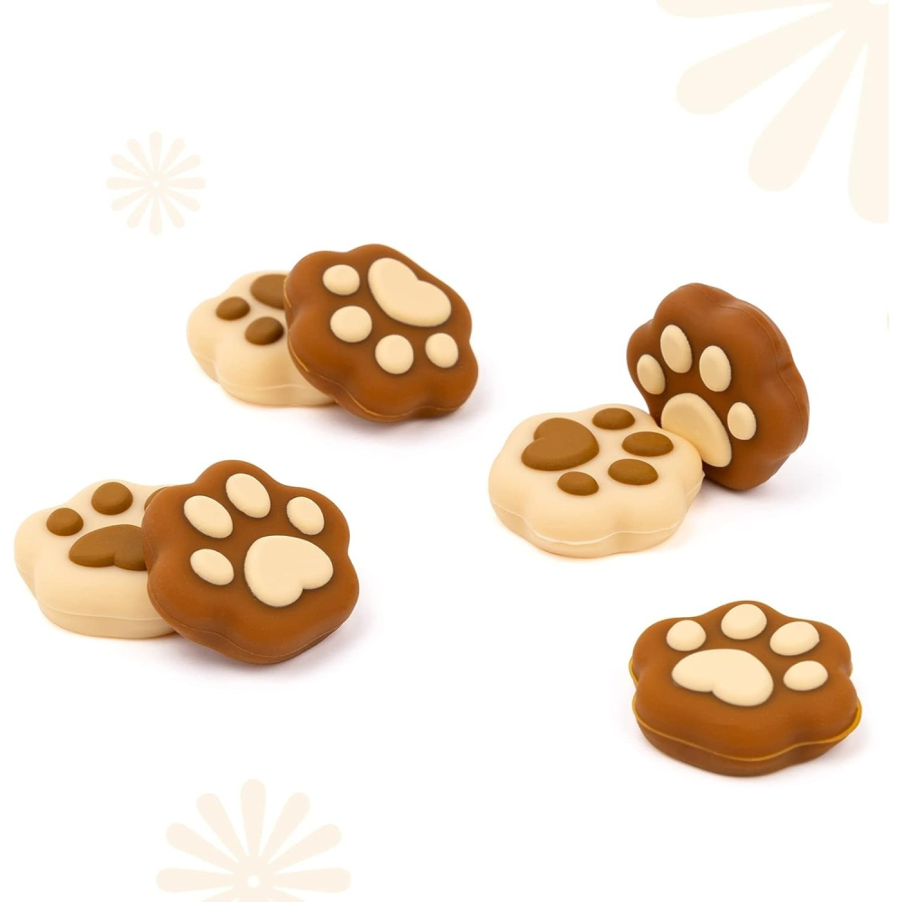 【NS2週邊】極想Switch2 異想貓爪 奶茶棕 一組四入 類比套 搖桿帽 蘑菇頭【台中星光電玩】Y-146-細節圖4