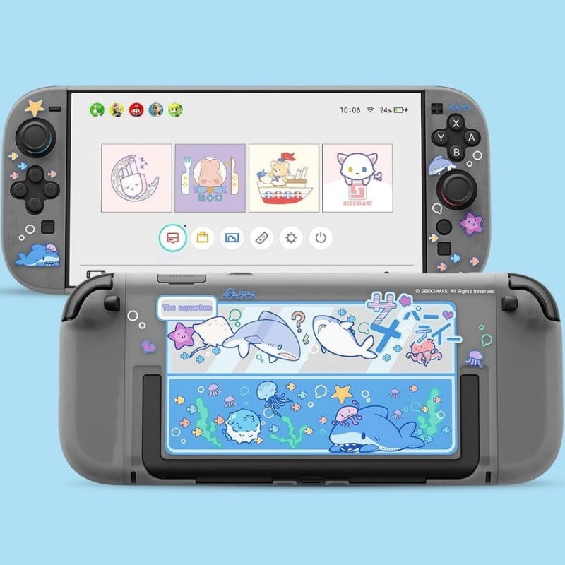 現貨【NS2週邊】Switch2 極想 鯊鯊派對 防摔殼 透明殼 主機背版+手把保護殼 PC硬殼【台中星光電玩】-細節圖4