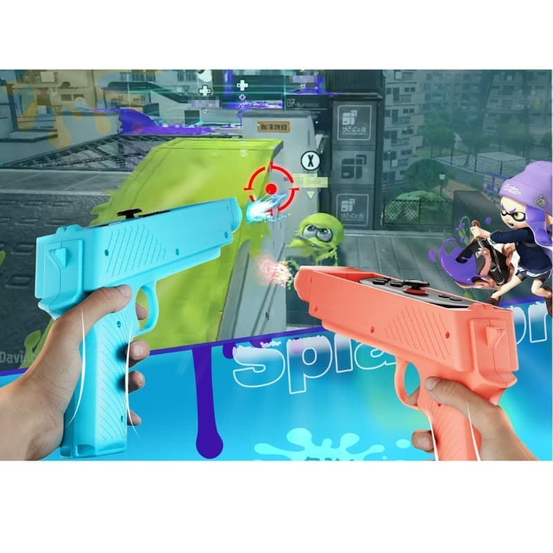 【NS週邊】Switch 紅藍色 短槍 遊戲手槍托 JOY-CON 一組兩入【台中星光電玩】良值 L1142-細節圖4