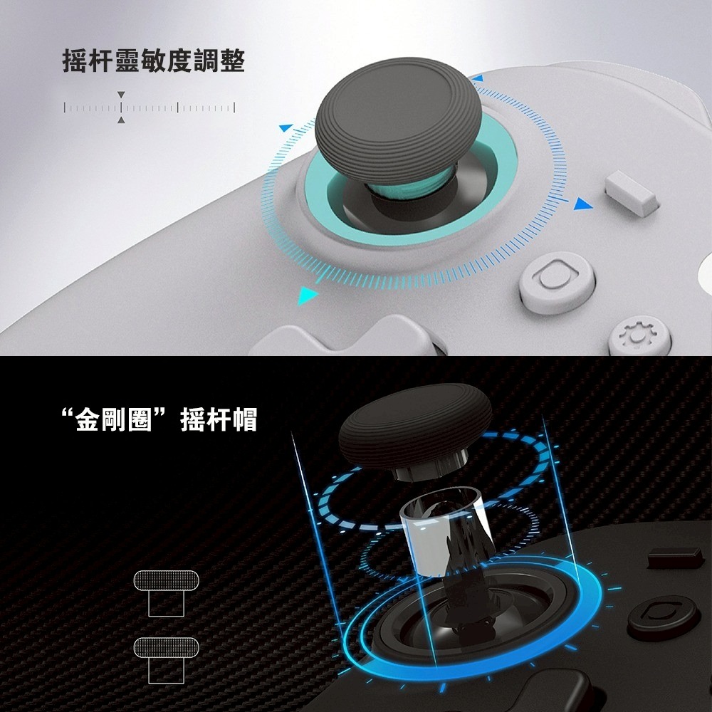 【谷粒】Gulikit NS39 金剛手把 3代 無線手把 Pro控制器 搖桿 NS/NS2/PC/IOS可用【星光】-細節圖5
