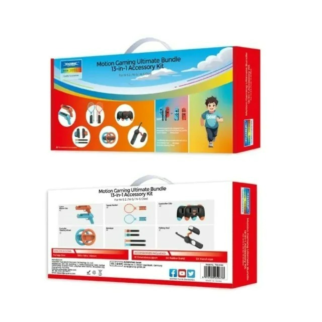 【NS週邊】Switch DOBE 13合1 運動配件 釣竿+網球拍/羽球拍+方向盤【台中星光】TNS-5180-細節圖6