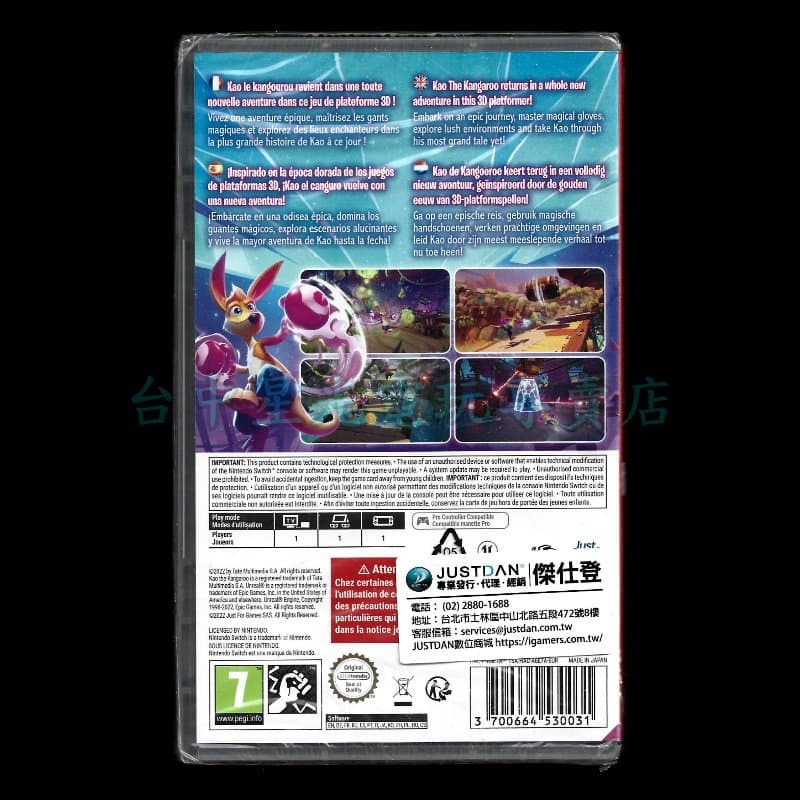 【NS原版片】☆ Switch 袋鼠小天王 Kao the Kangaroo ☆中文版全新品【台中星光電玩】-細節圖4