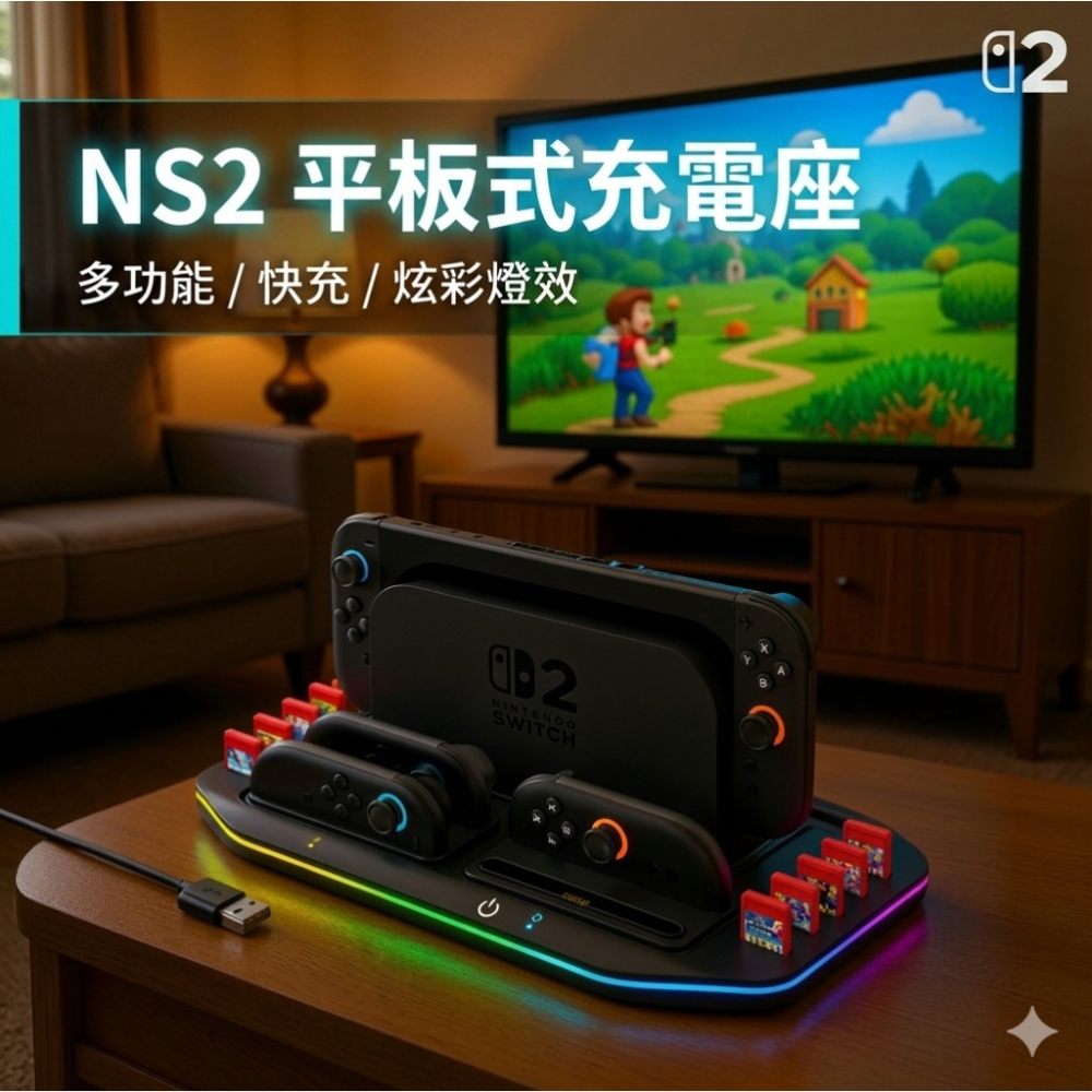 【NS2周邊】Switch2 平板式充電底座 VG-SW238 ☆【台中星光電玩】-細節圖4