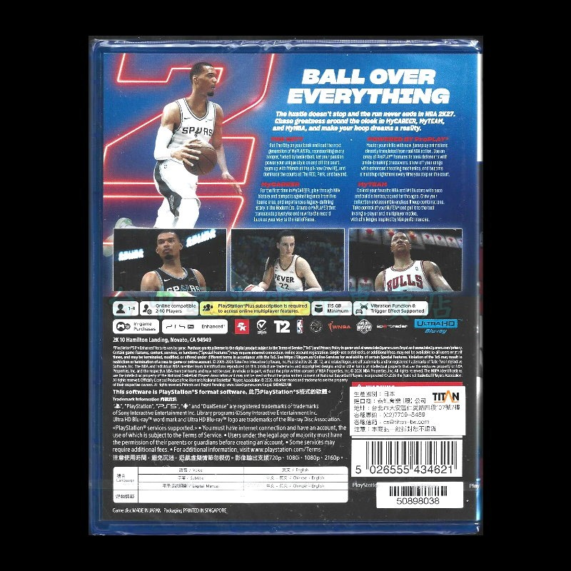 【PS5原版片】☆ NBA 2K27 ☆中文版全新品【台中星光電玩】-細節圖4