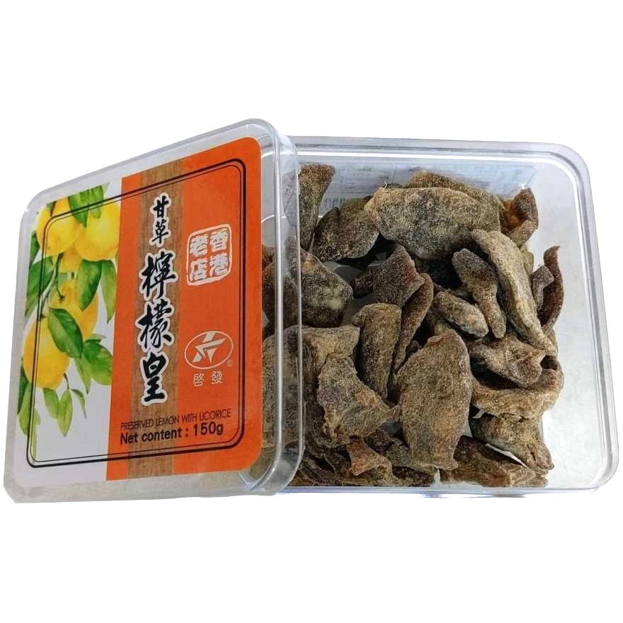 香港 啟發 甘草檸檬皇 150g/盒 / 休閒零嘴 / 蜜餞 現貨效期至：2025.06.01-細節圖2