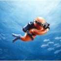 水族飾品 漂浮潛水員 多款造型 筋斗雲 拍照橘小胖-規格圖1