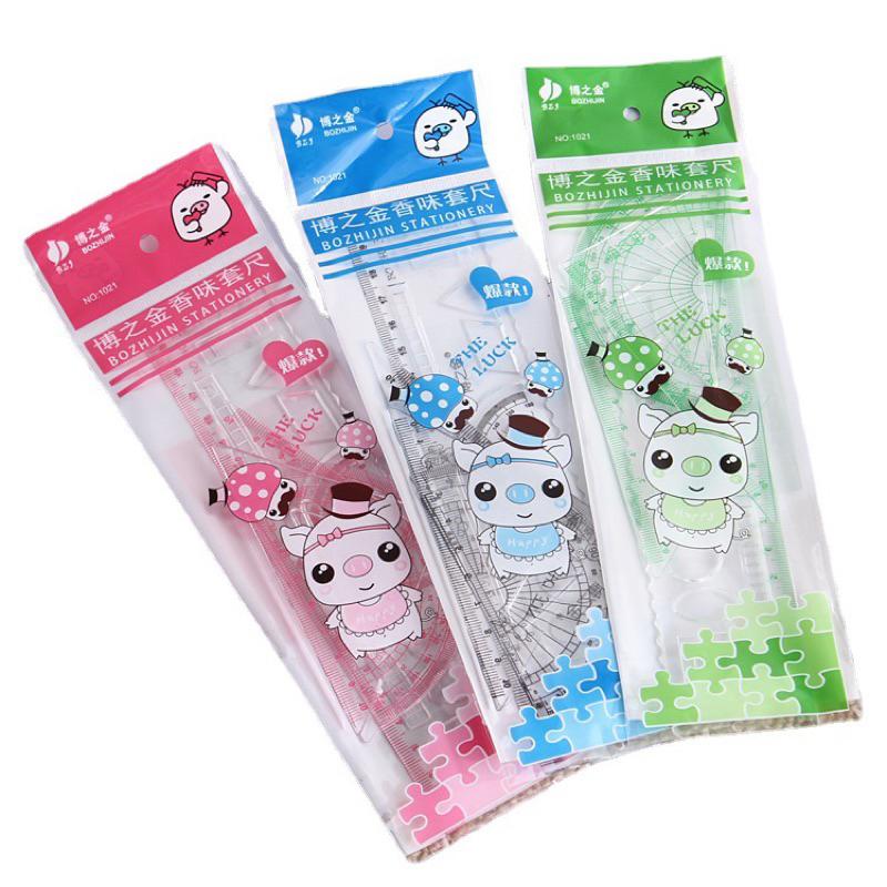 海隆王 尺 尺組合 4件組  買5再7折 上課 畫重點 畫三角形 畫圓形 適用 直尺 半圓尺 三角尺 四入組合 蝦幣回饋-細節圖2