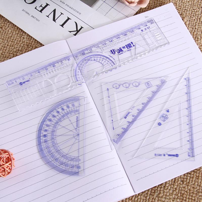 海隆王 尺 尺組合 4件組  買5再7折 上課 畫重點 畫三角形 畫圓形 適用 直尺 半圓尺 三角尺 四入組合 蝦幣回饋-細節圖3