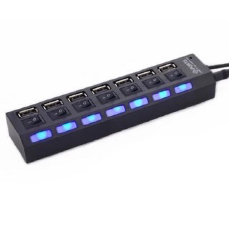 【海隆王】集線器 適配器 USB擴充器 USB 注意不能充電 7孔USB HUB USB 2.0 HUB 分線器 分配器-細節圖3