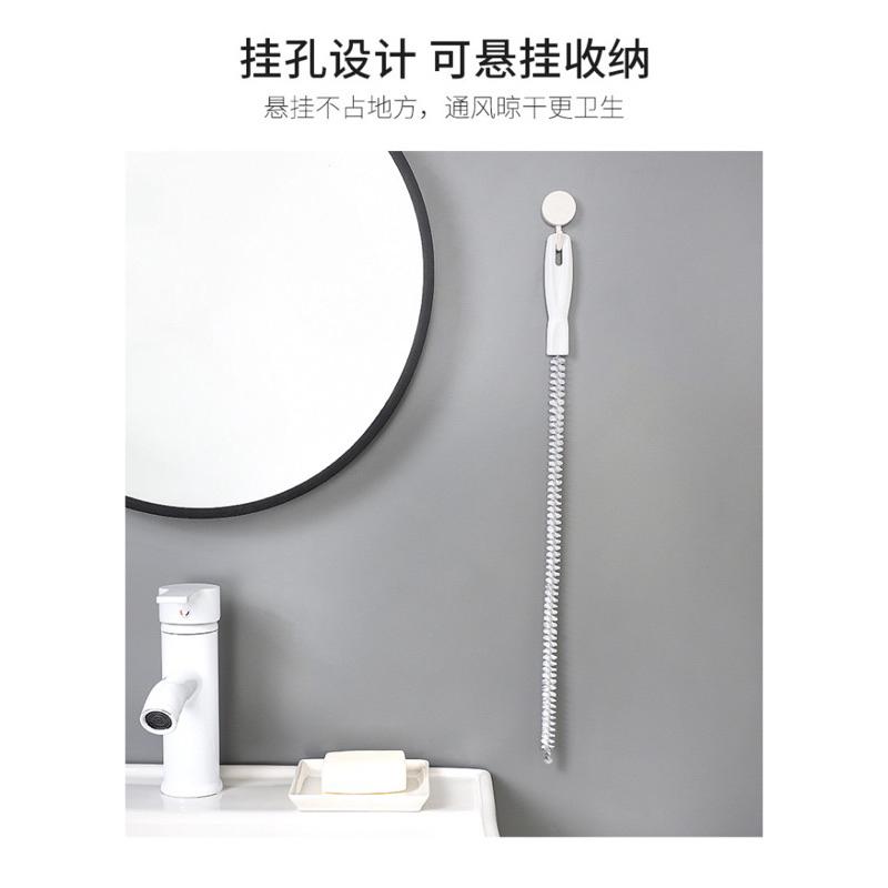 海隆王 現貨 排水孔毛髮刷 水孔疏通器 毛髮清理 管道31 疏通 洗手台毛髮清理 洗臉盆毛髮清 45公分加長-細節圖3
