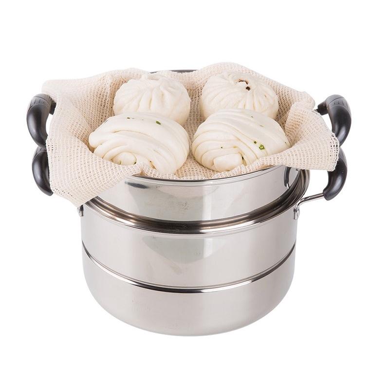 蒸籠布 蒸包子 蒸饅頭 紗布 蒸籠墊子 蒸籠布 蒸餃布 蒸鍋布 蒸籠紙 不黏布 防沾 蒸籠墊 小籠包蒸布-細節圖3