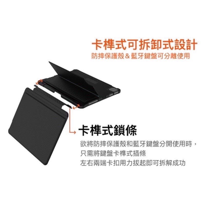 出清特價‼️VAP  iPad 10 Air4,5 Pro11寸  防摔 背光藍牙 注音 觸控板 鍵盤保護殼-細節圖5